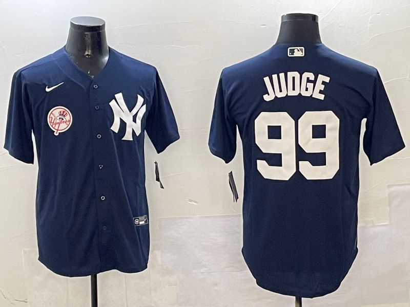 Men New York Yankees #99 Judge Drak Blue Game 2025 Nike MLB Jersey style 10->new york yankees->MLB Jersey